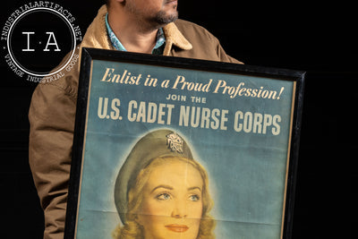 WWII-Era Framed U.S. Cadet Nurse Corps Framed Print Ad