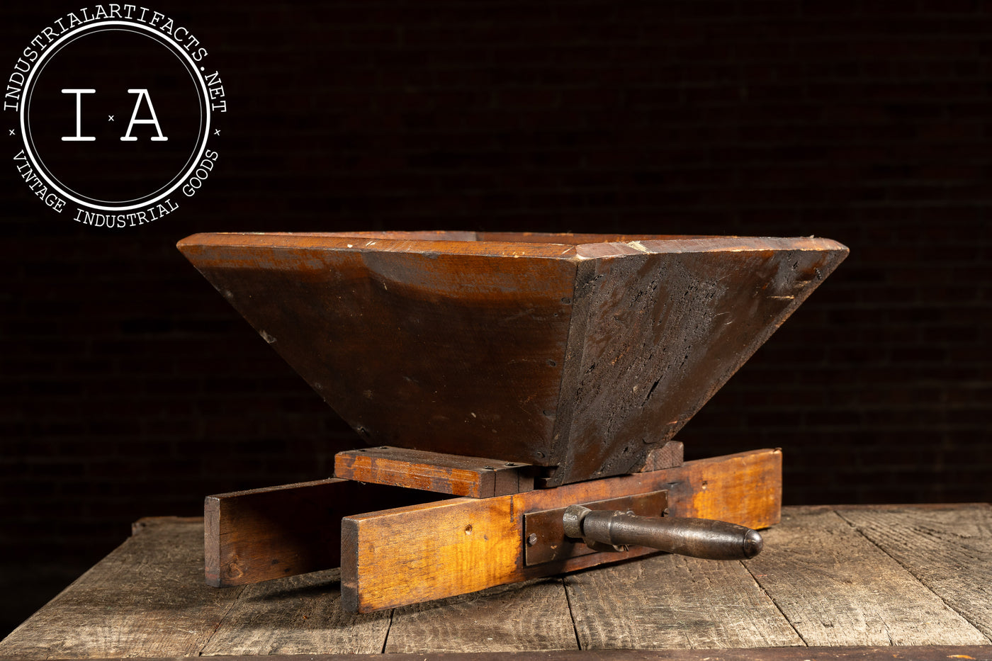 Antique Wooden Grape Crusher