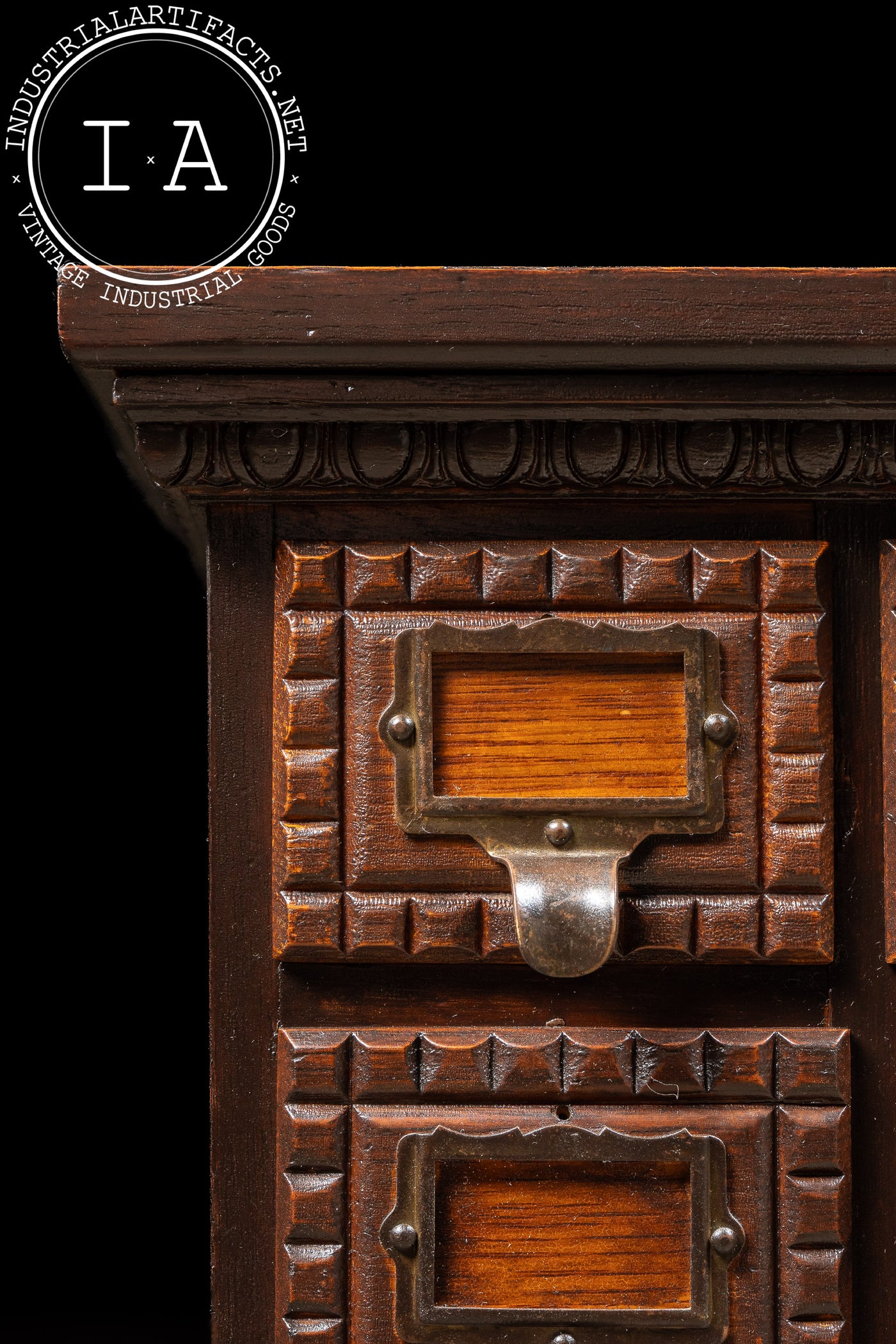 Late 19th Century Oak Tramp Art Screw Cabinet by J. D. Warren