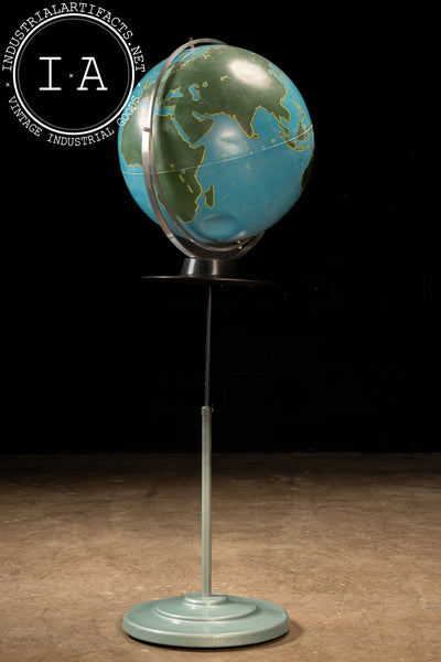 WWII-Era Standing Strategic Military Chalkboard-Painted Globe