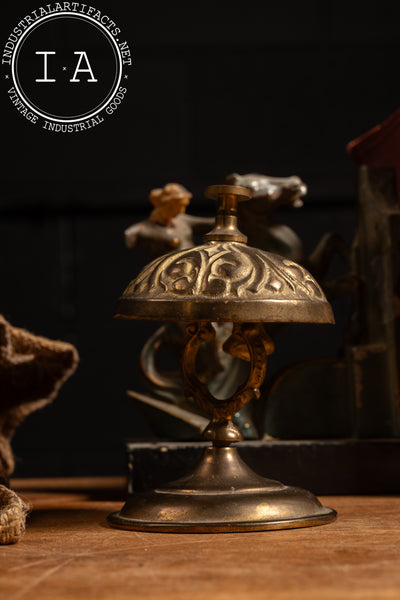 Early 20th Century Brass Hotel Lobby Bell