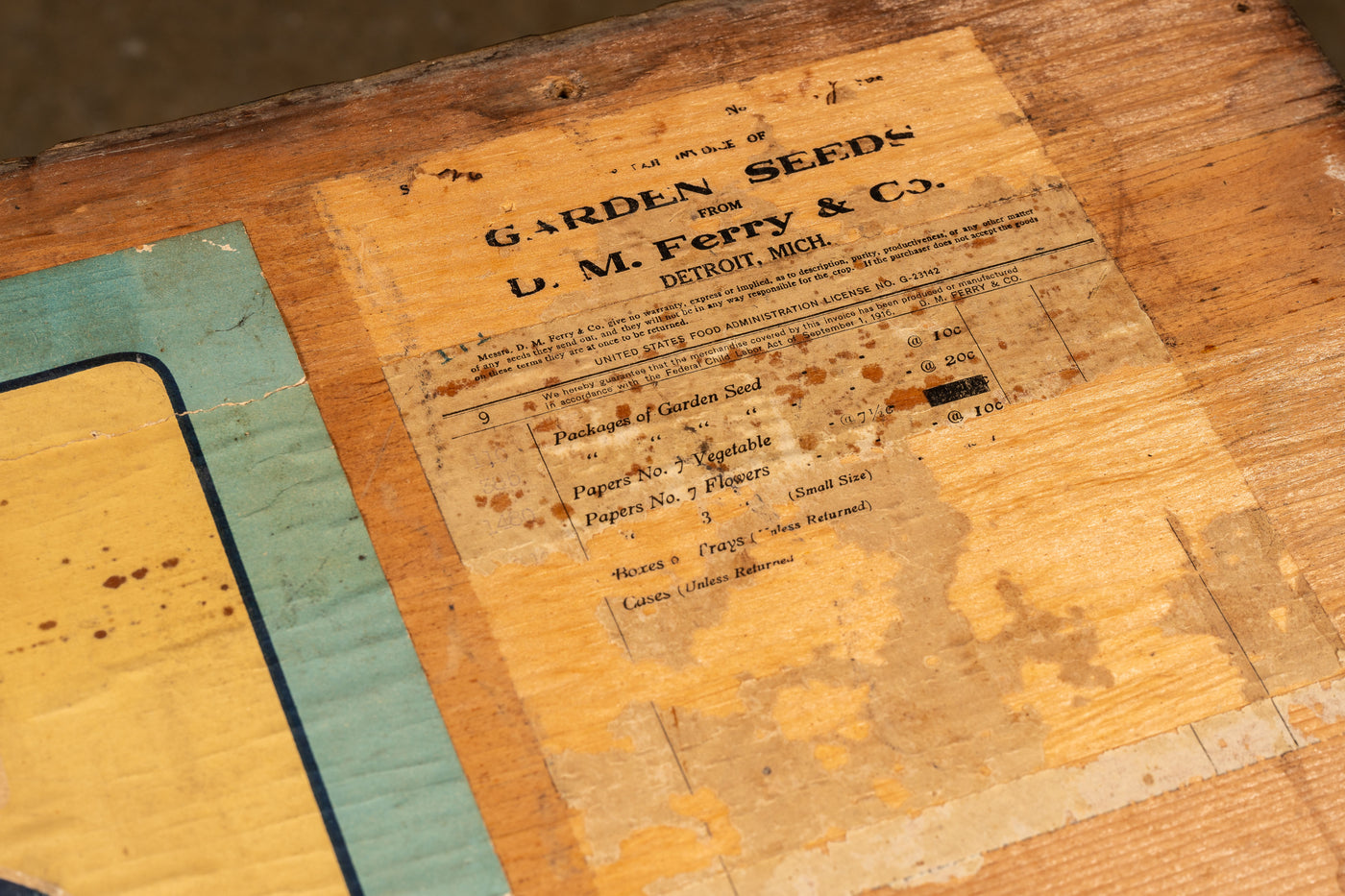 Early 20th Century Ferry's Seeds Shipping Crate