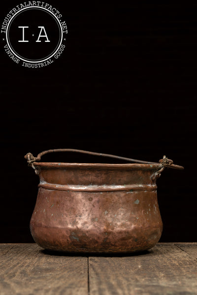 Primitive Hammered Copper Spittoon