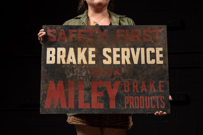 Vintage Miley Brake Products Sign