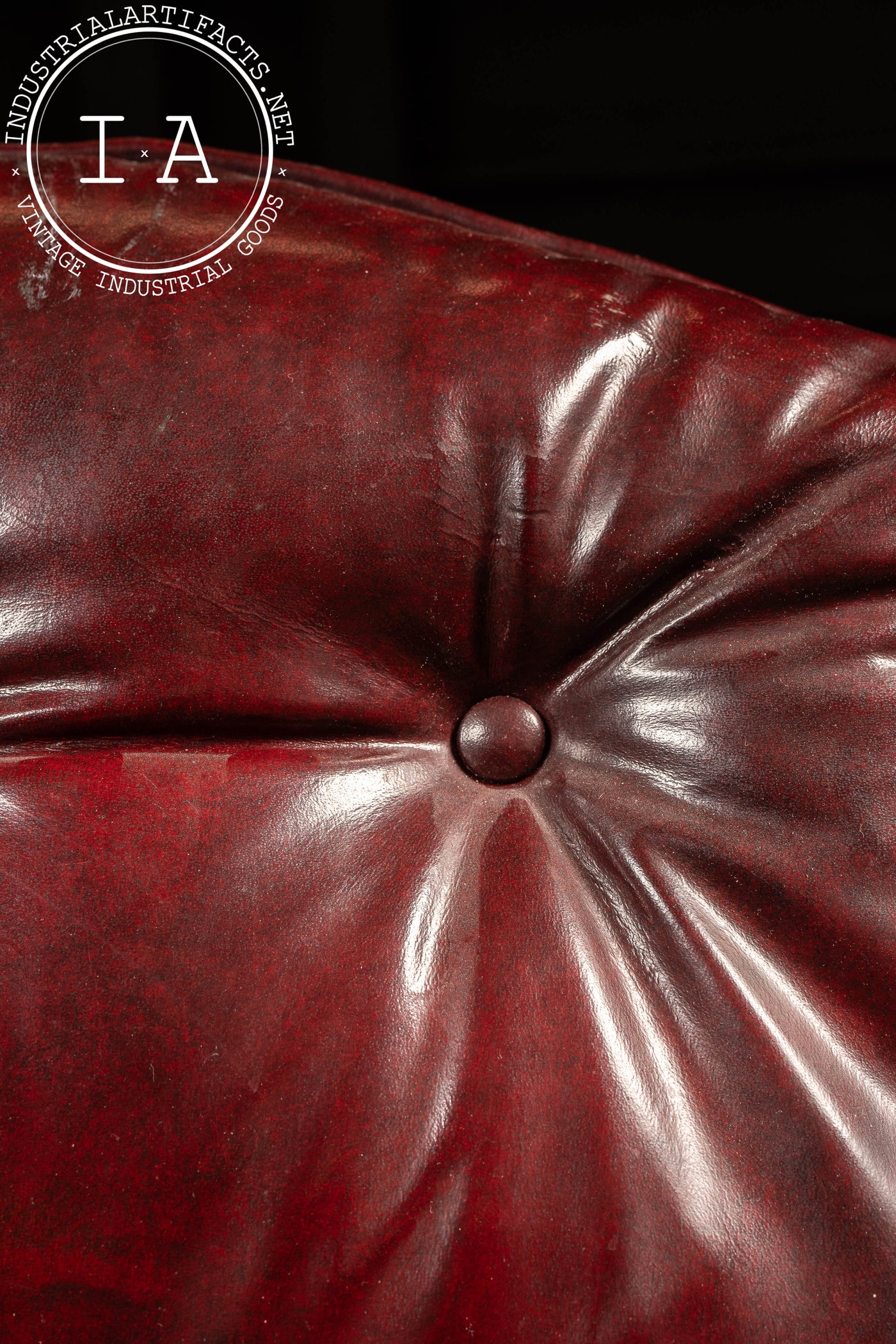 Vintage Tufted Leather Chesterfield Armchair in Oxblood