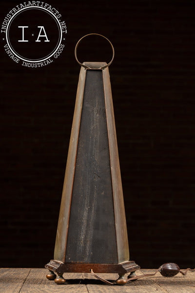 Vintage Brass Candlestick Carriage Lamp by Westwood