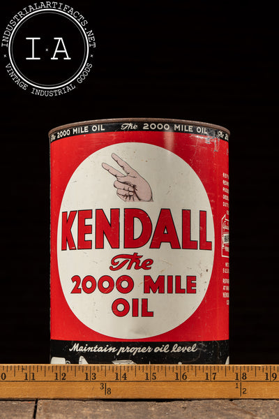 Vintage Kendall “The 2000 Mile Oil” 1-Gallon Can