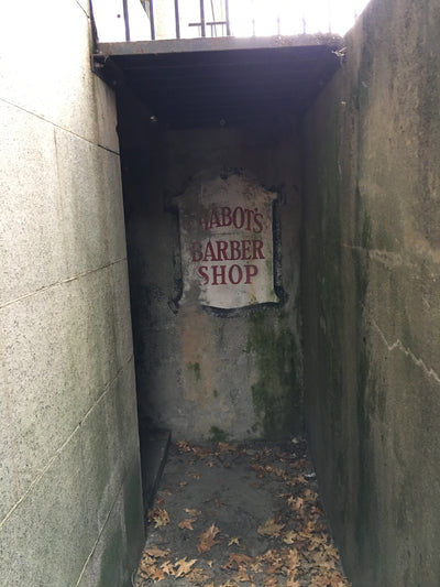 Antique Barber Shop Corner Sign