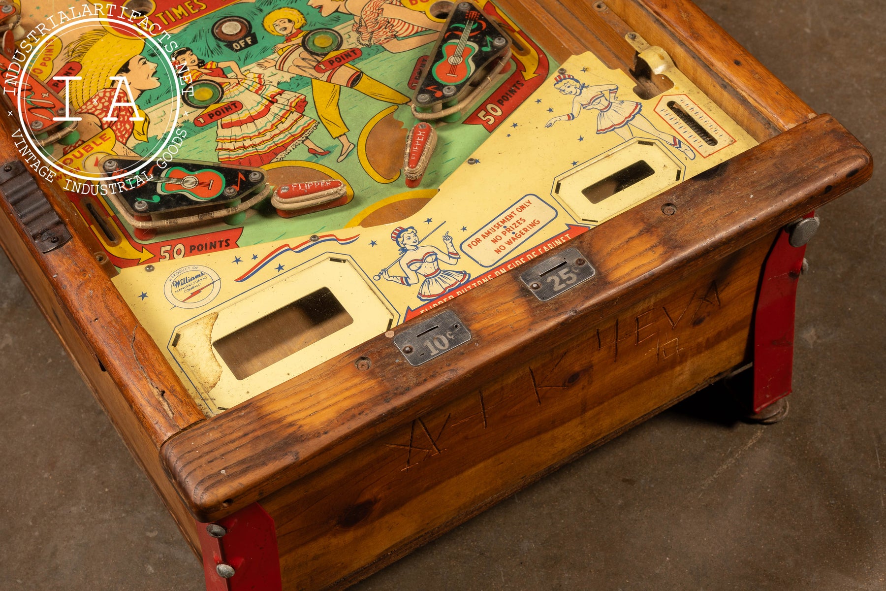 Pinball Table Library c. 1950s Pinball Machine Coffee Table β Industrial Artifacts