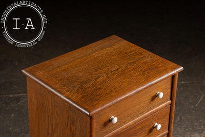 Vintage Oak Six-Drawer Swing-Out Cabinet