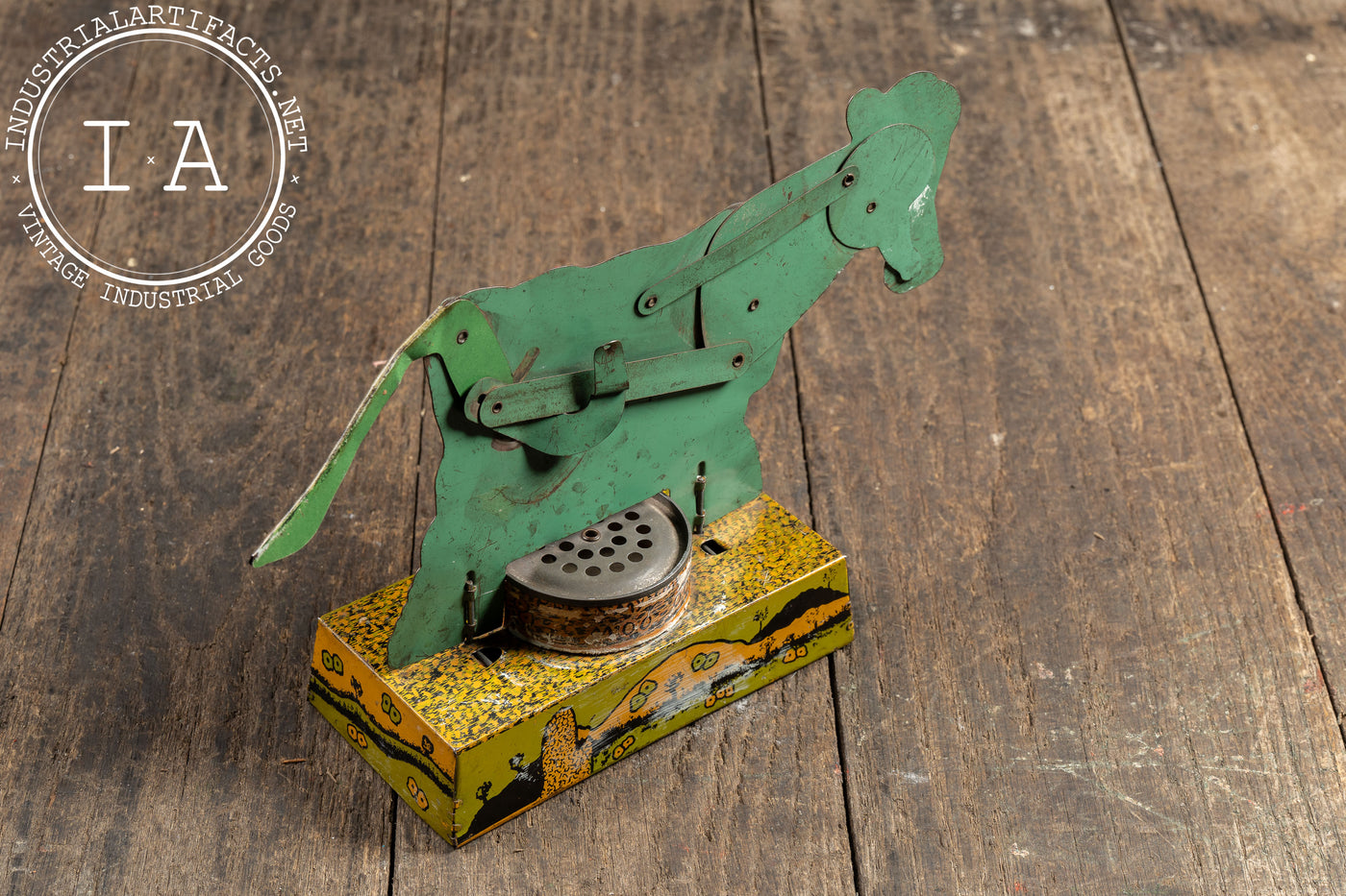 Vintage Tin Litho Mechanical Mooing Cow