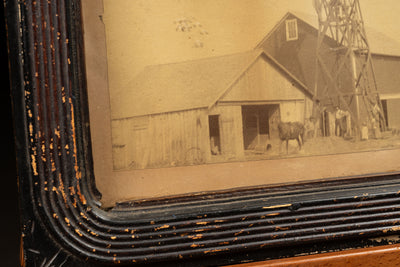Antique Photograph of Farm in Frame
