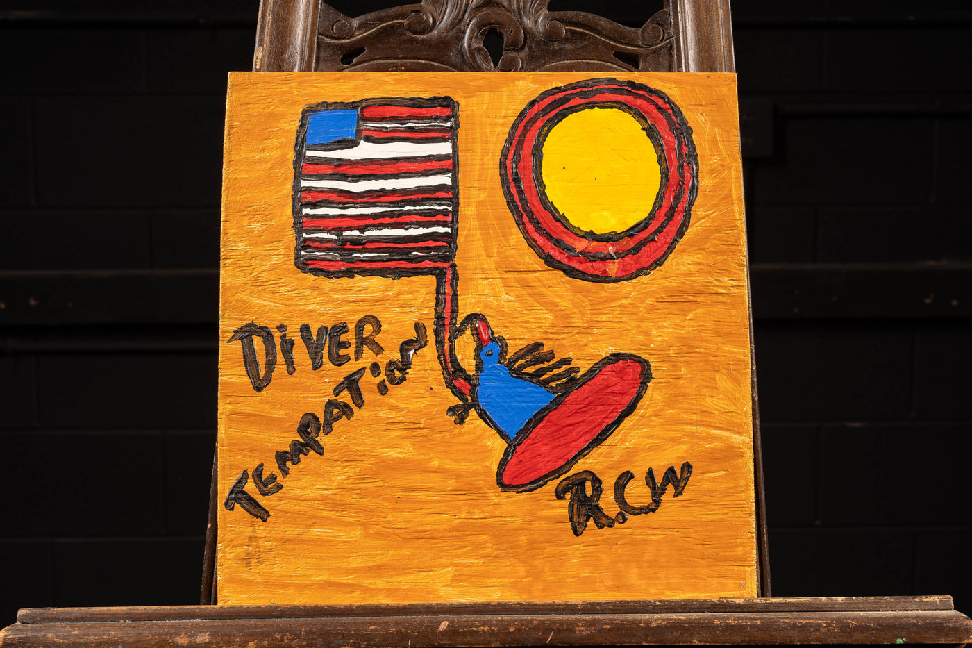 "Diver Temptation" by Ruby C Williams, Outsider Art Painting