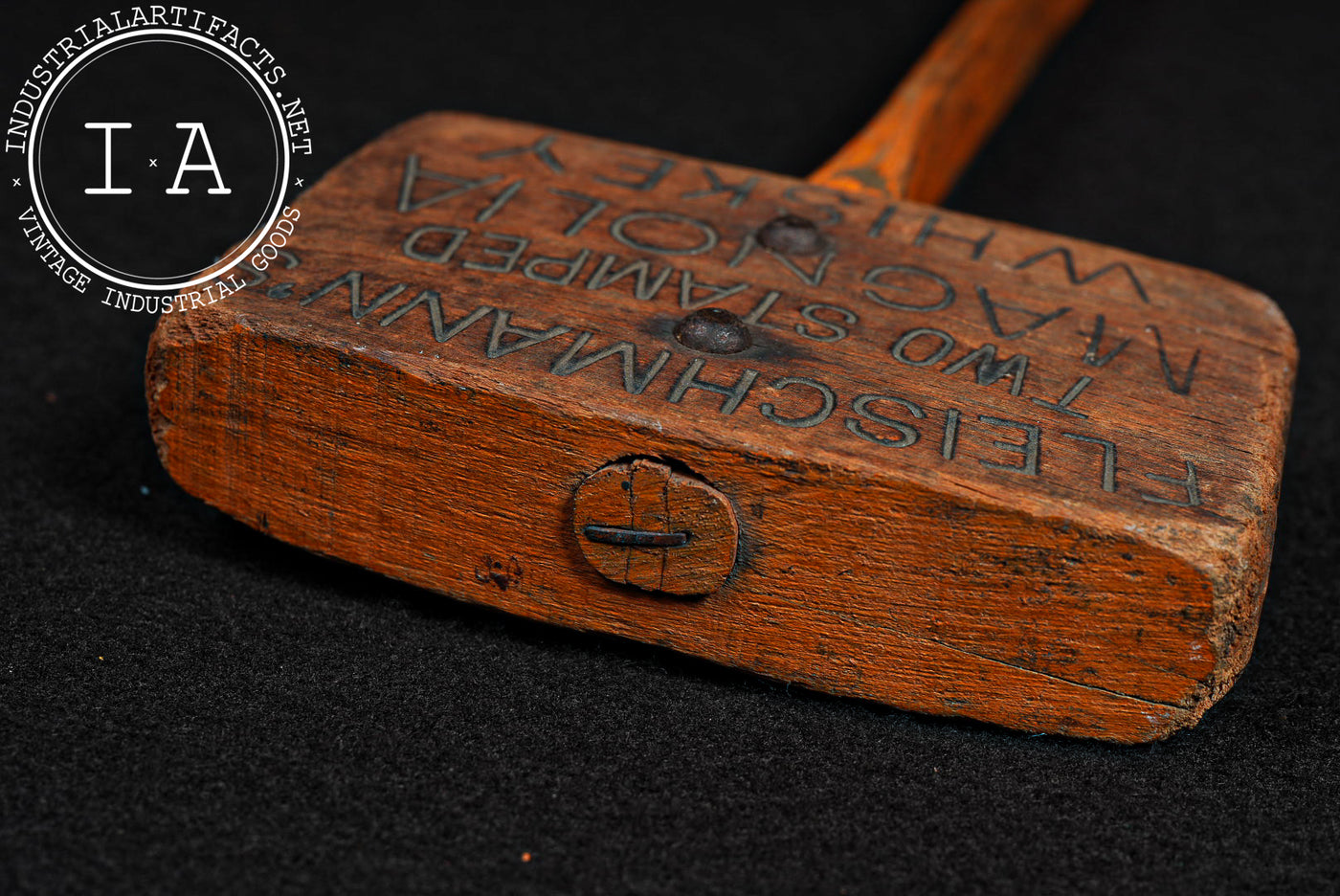 Antique Fleischmann’s Magnolia Whiskey Advertising Bung Hole Hammer