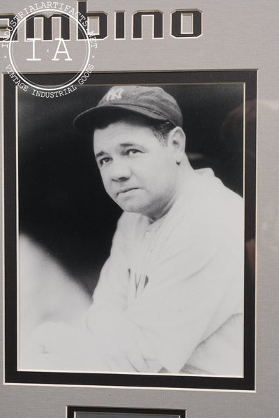 Vintage Framed “Curse of the Bambino” Babe Ruth Display