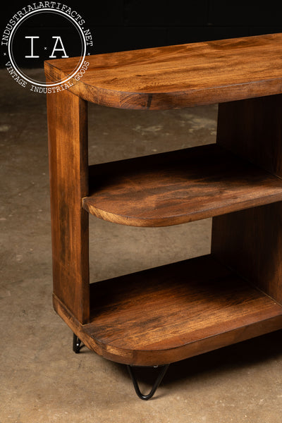 Mid Century Wooden Side Cabinet With Hairpin Legs