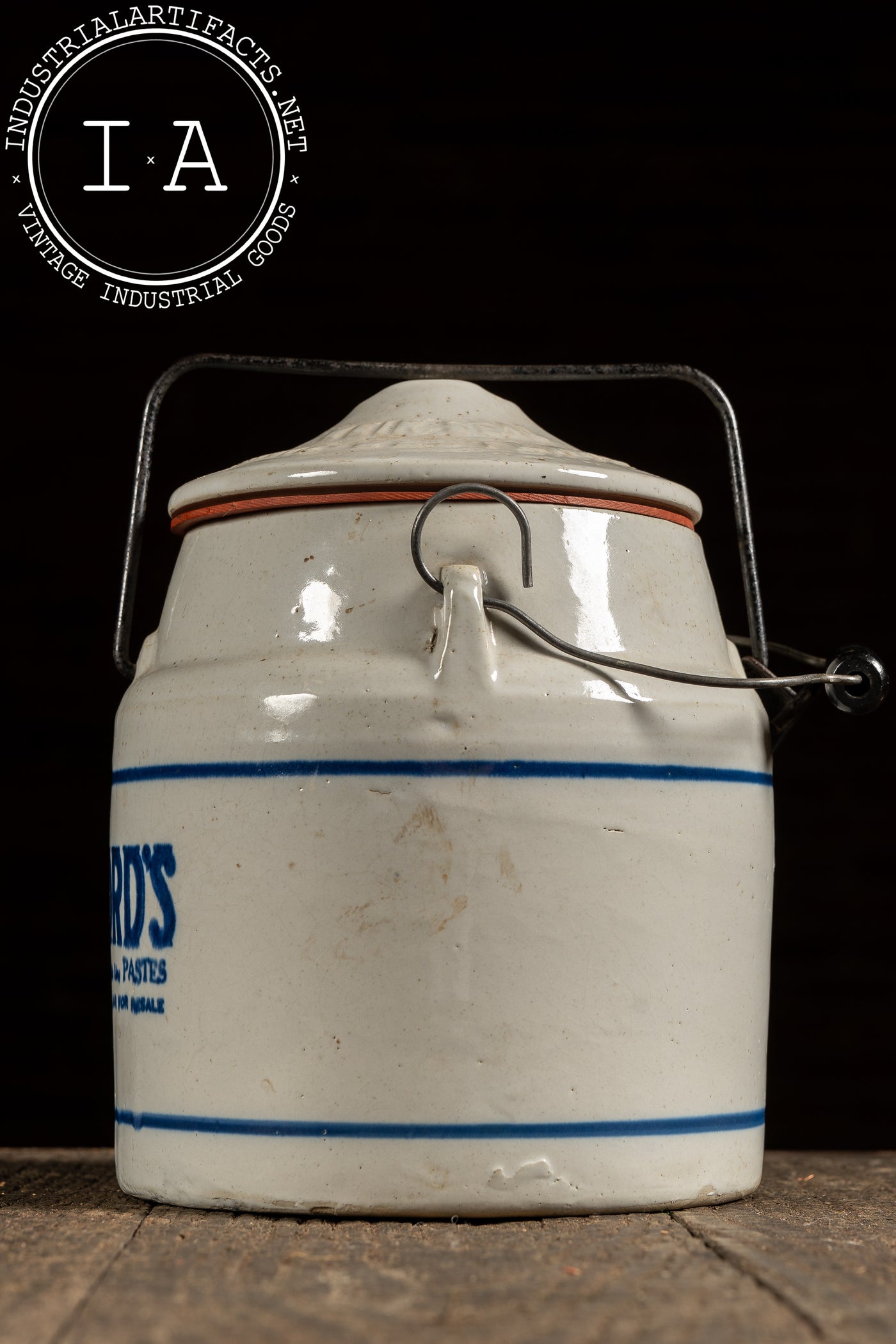 Early 20th Century Sanford's Ink and Pastes Crock