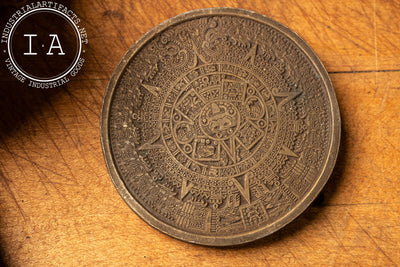 Ornate Aztec Calendar Belt Buckle by Ruebro Mfg