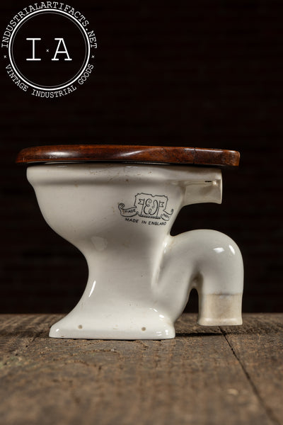 Vintage Salesman’s Sample Ceramic Toilet by Tofield & Johnson