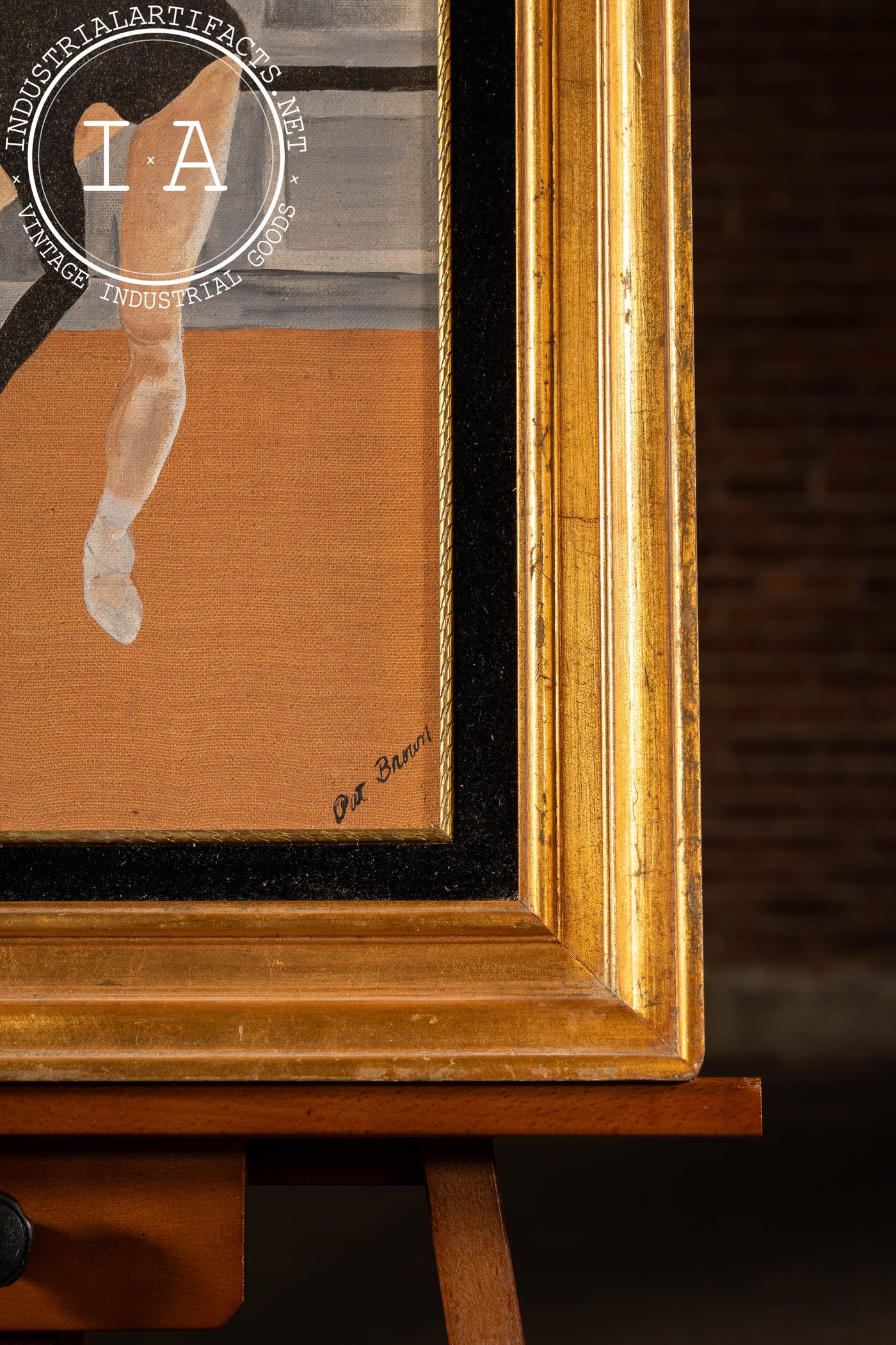 Figure Study, Dancer | Framed Vintage Pat Brown Painting, Signed