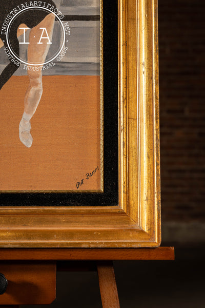 Figure Study, Dancer | Framed Vintage Pat Brown Painting, Signed