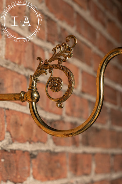 Early 20th Century Brass Wall Sconce with Etched Glass Shade