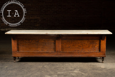 Early 20th Century General Store Counter with Marble Top