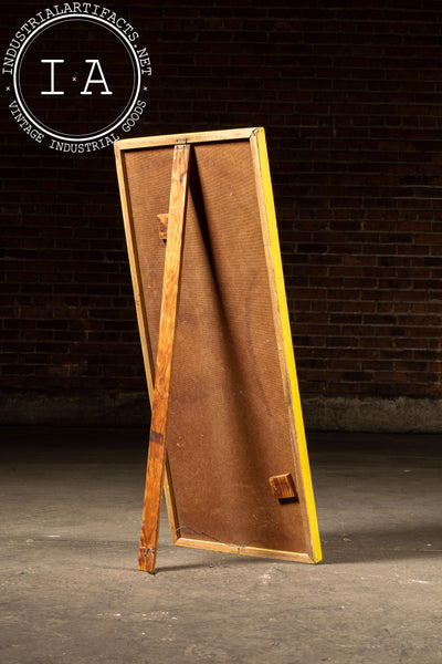 Antique Electric Stock Cane Painted Masonite Self-Standing Sign