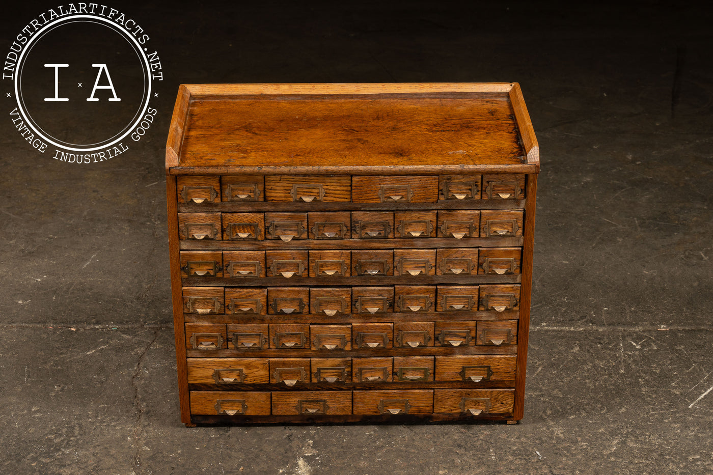 Early Wooden Small Parts Cabinet