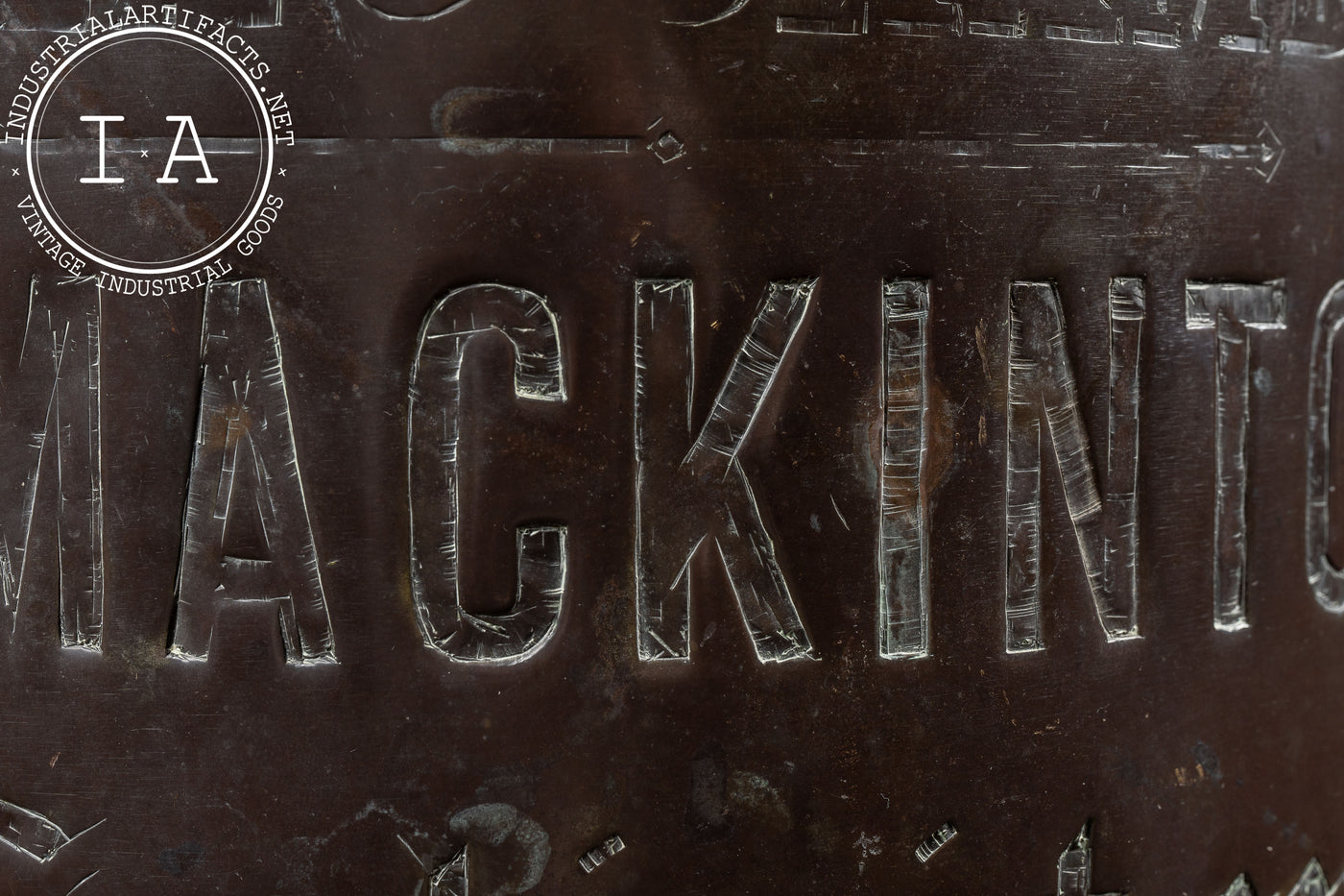 Early 20th Century Mackintosh Solicitors Rounded Bronze Sign