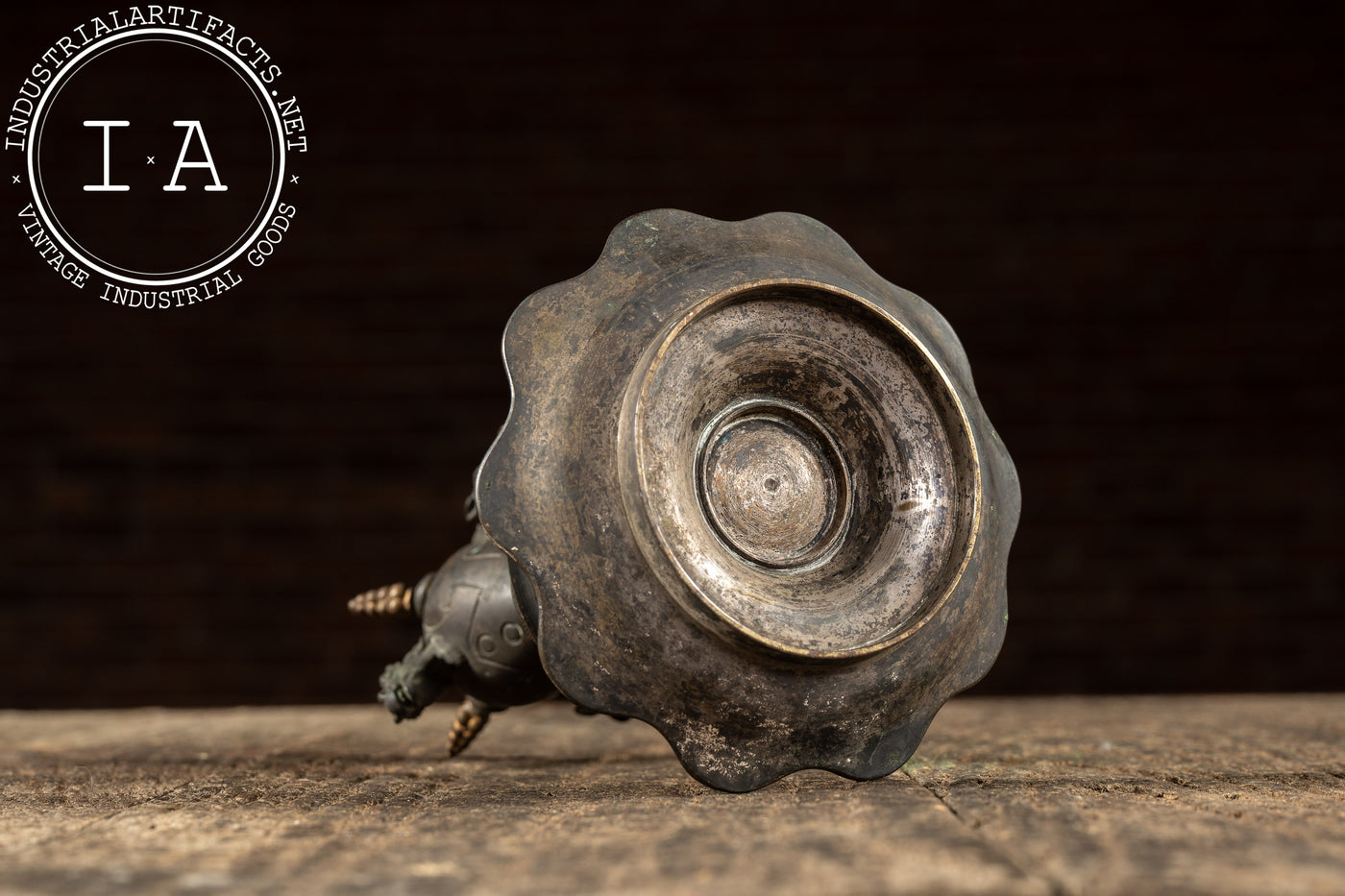 19th Century Victorian Figural Horse-Head Kerosene Smoking Stand & Cigar Lighter