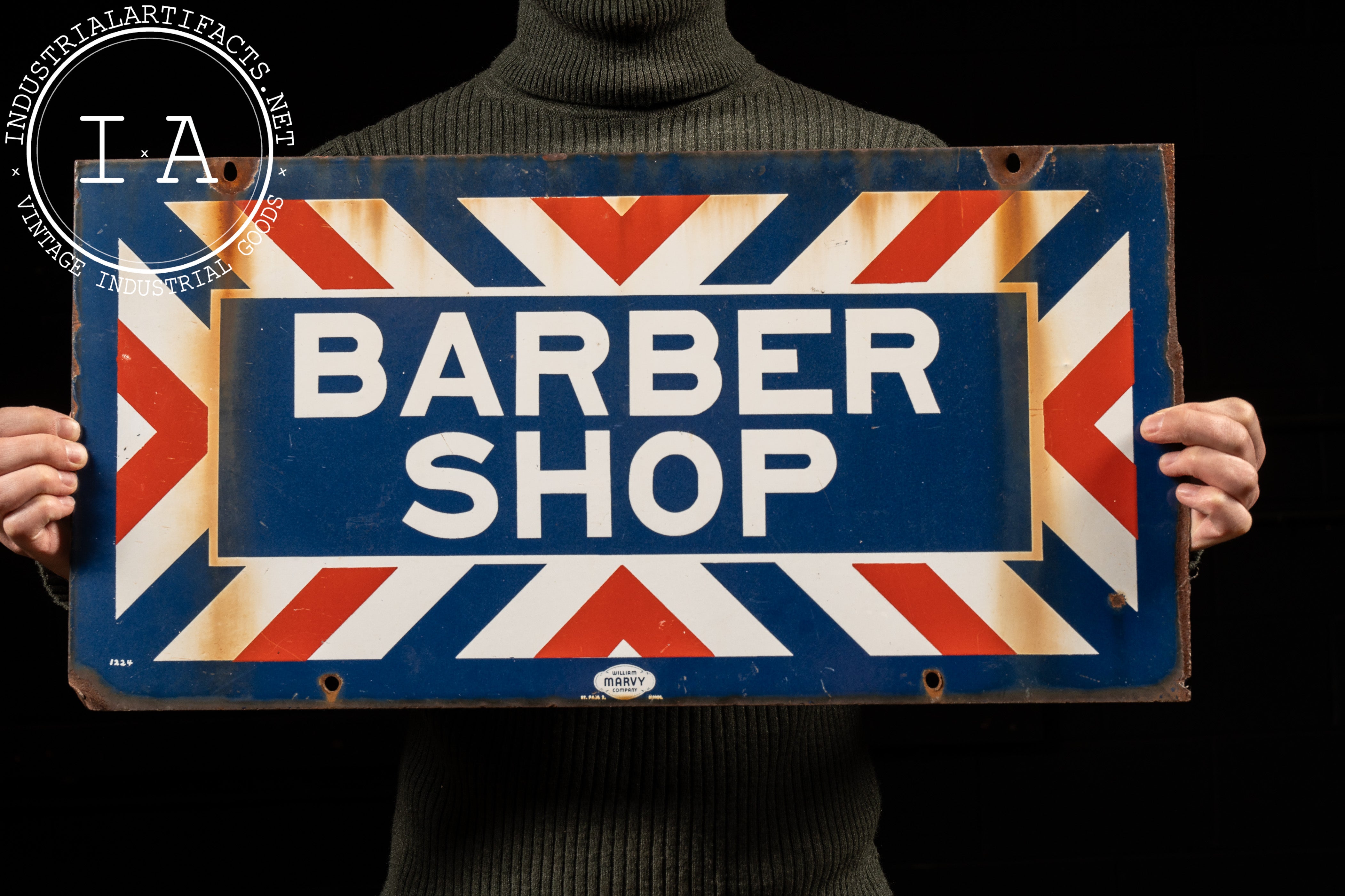 DSP Barbershop Storefront Sign โ Industrial Artifacts