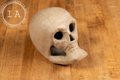 Vintage Stylized Handmade Papier-Mâché Skull