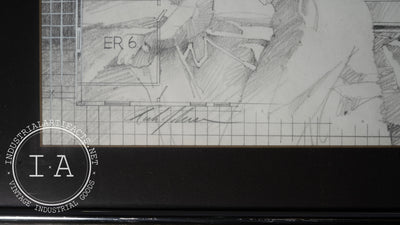 Vintage Sketch of Medical Emergency Responders