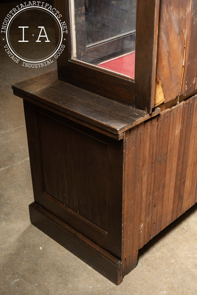 Massive Early 20th Century Sliding Glass Door Display Case