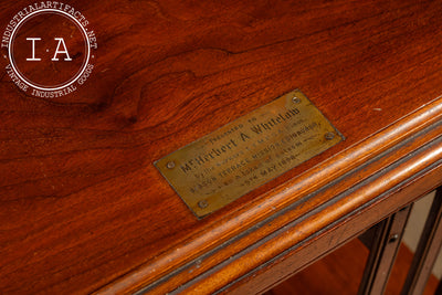 c. 1898 Solid Walnut Revolving Bookcase