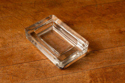 Vintage Clear Glass Modernist Ashtray