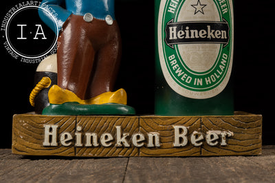 Vintage Ceramic Heineken Beer Bartop Advertising Display