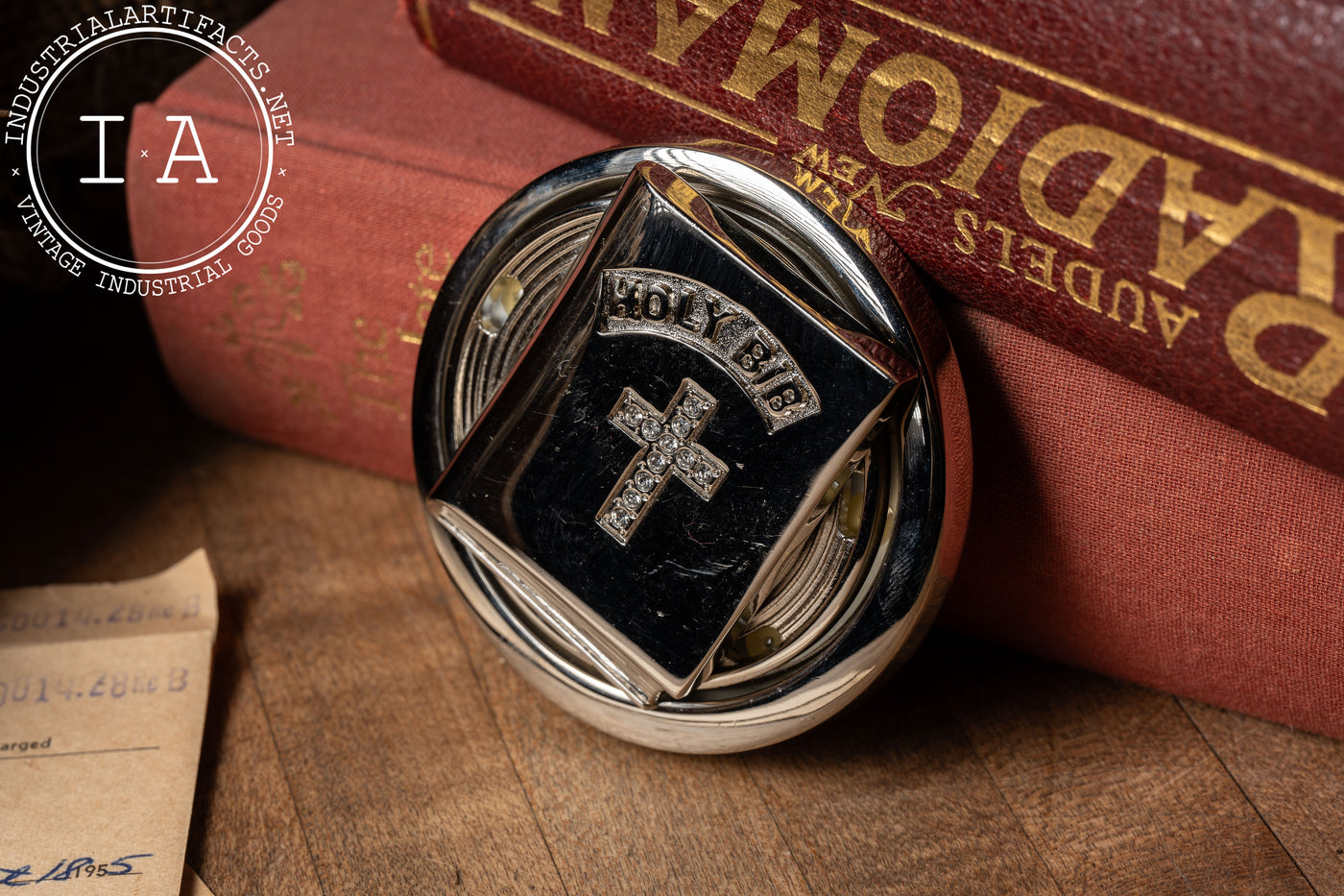 Vintage Electronic Spinning Holy "Bib" Belt Buckle