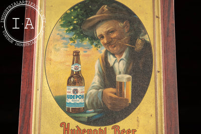 Early 20th Century Hudepohl Beer Self-Framed Tin Sign