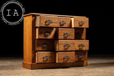 Antique Oak Apothecary Cabinet