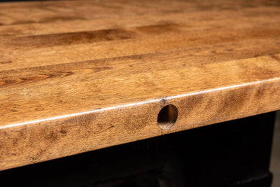 Industrial Table on Antique Cast Iron Base