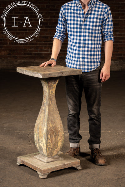 Early Rustic Wooden Sculptural Plant Stand