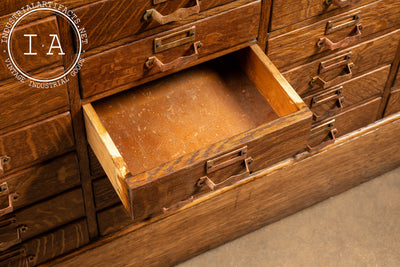 Early 20th Century Tiger Oak Library Cabinet