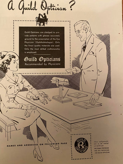 Vintage ROG Guild Opticians Sign