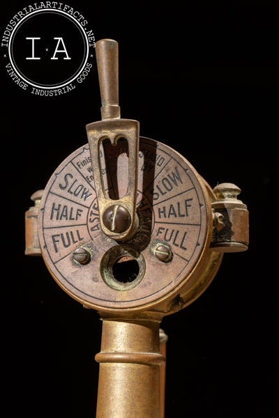 Antique Brass Maritime E.O.T. Figural Cigar Cutter and Ashtray