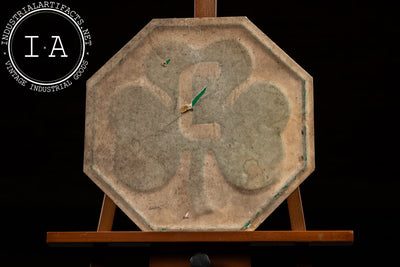 Pair of NOS Cleary Shamrock Tin Litho Signs with Original Protective Paper