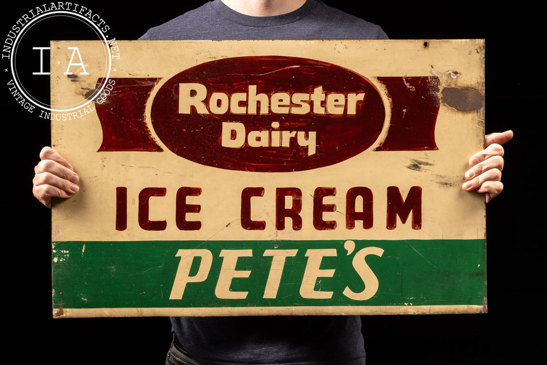 Vintage Hand-Painted Rochester Dairy Sign – Industrial Artifacts