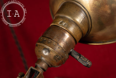 Antique Brass and Cast Iron Desk Lamp by Eagle