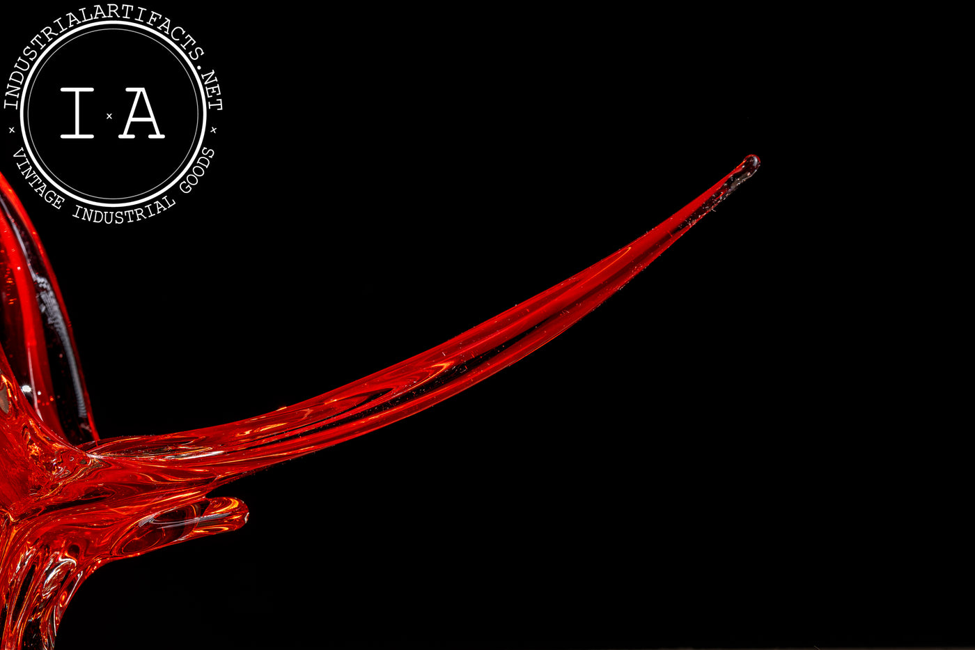 MCM Chalet-Inspired Art Glass Dish in Ruby